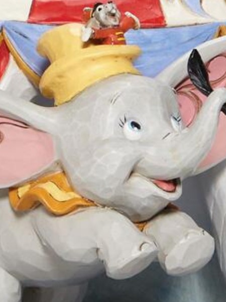 Disney Traditions Dumbo Flying out of Tent Scene Over the Big Top Statue